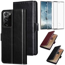For Samsung Galaxy Note20 /Ultra 5G Case Leather Phone Cover  Screen Protector