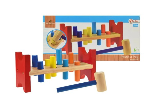 Hammerbank Holz Kinder Spielzeug Motorik Lernspielzeug-image