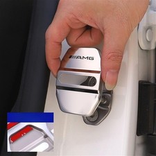 4 St&uuml;ck AMG Metall T&uuml;rschlossabdeckung Aufkleber Silber Mercedes