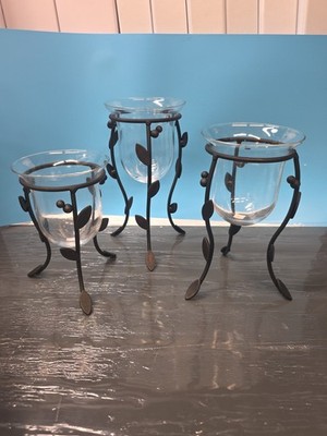 Partylite Vintage HB3307U VERONA VOTIVE TRIO Tealight Candle Holder New In Box