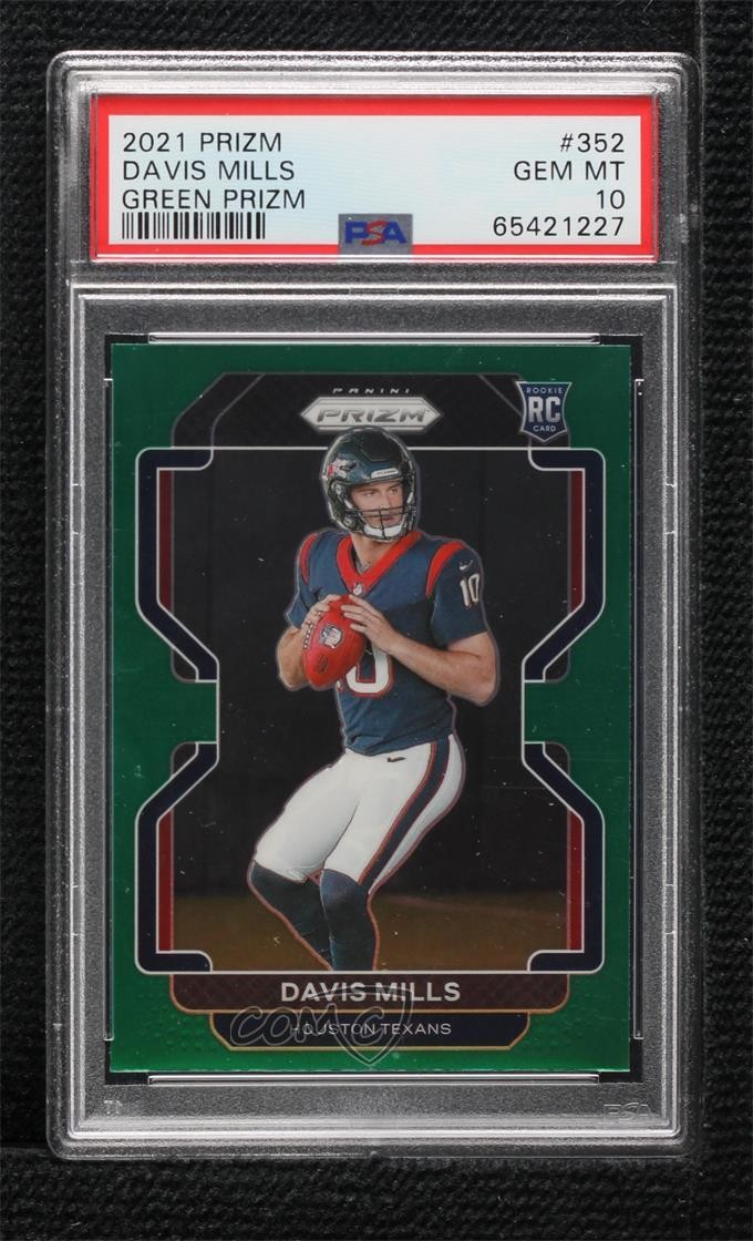 2021 Panini Prizm Green Davis Mills #352 PSA 10 GEM MT Rookie RC 19fe