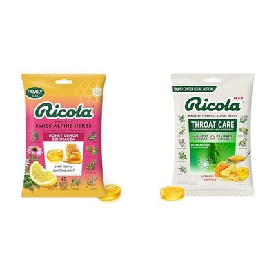 Ricola Honey Lemon with Echinacea & Original Herb Cough Drops, 45 Count...