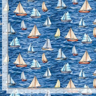 Sailboats Sailboat Sea Beacon of Light CD3763 Timeless Durable Cotton Fabric
