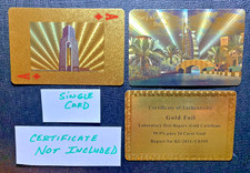 Swap Playing Card  DUBAI   Gold Foil 99.9% Pure 24 Carat Gold    ACE OF DIAMONDS
