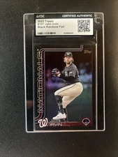 2025 Topps Series 1 Jake Irvin #197 Black Rainbow Foil 8/10 Nationals