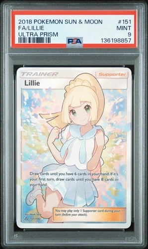 2018 Pokemon Ultra Prism Lillie Full Art #151 S&M MINT PSA 9 Ultra Rare