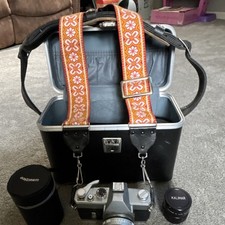 Mamiya/Sekor 1000 TL SLR Camera Silver Black w/ Coastar 55mm UV Lens, Case