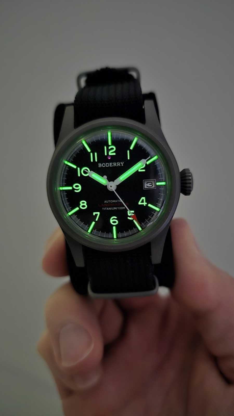 Titanium Automatic Field Watch,  Boderry Landmast… - image 14