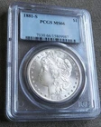 1881 S MORGAN SILVER DOLLAR ~ PCGS MS66 ~ LIGHT BLUE LABEL ~ A REAL BEAUTY.