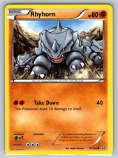 Rhyhorn 74/160 Common Primal Clash Pokemon Moderately Played