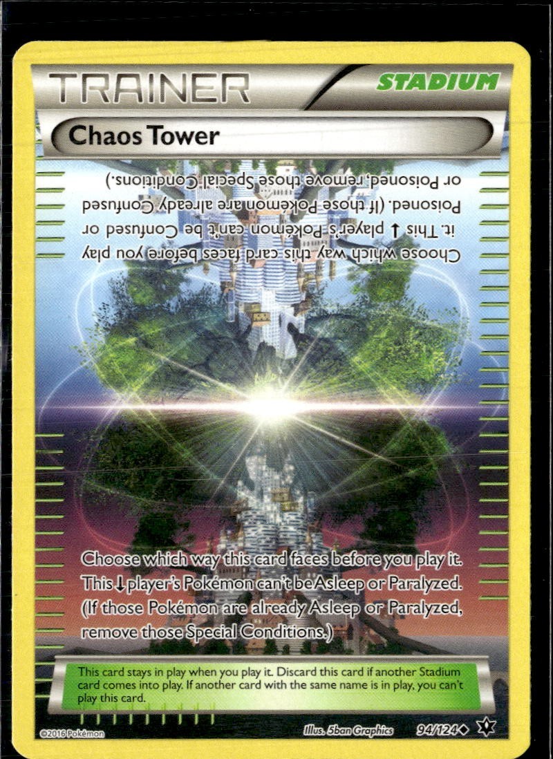 Pokemon Chaos Tower 94/124 Fates Collide Non Holo Uncommon 2 Card Lot LP