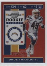 2019 Panini Contenders Optic Rookie Ticket Red Prizm /199 Drue Tranquill #95 rf2