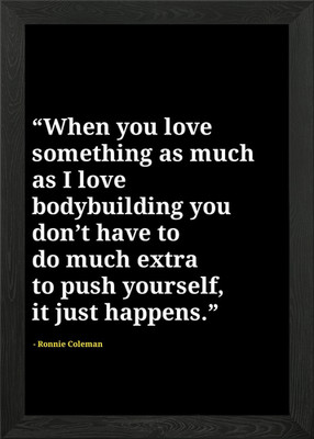 Ronnie Coleman Zitate gerahmtes Wandbild Poster Leinwanddruck Bild