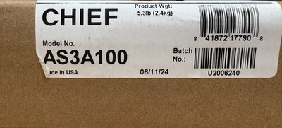 Chief AS3A100 Camera Shelf for Tempo Flat Panel Wall Mount System