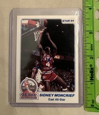 1983 - 1984 Star Card #8 Sidney Moncrief Milwaukee Bucks All Star Signed No COA