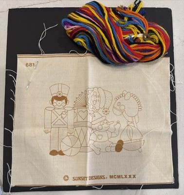 Kit De Broderie Crewel Vintage Jiffy - Soldats à Toyland - Chris Davenport - Neuf 5x7