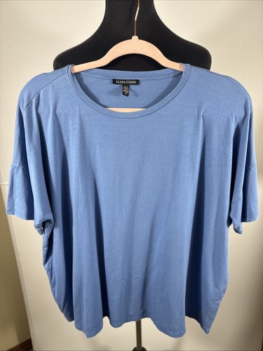 Eileen Fisher Oversize-Kastiges Top (Haze) Damen Small * Hergestellt in den USA - Bild 2 von 5