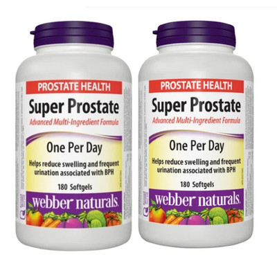 WEBBER NATURALS Super Prostate Advanced Twin Pack（2 x 180 softgels)
