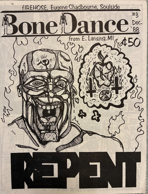 BONE DANCE #3 music punk fanzine 1988 - Firehose, Soulside, Eugene Chadborne