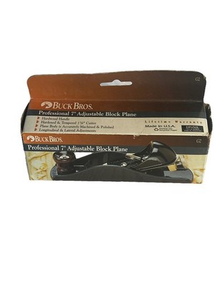 Buck Bros. 7'' Adjustable Block Plane G2 Made in USA