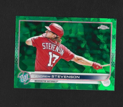2022 Topps Chrome Update Sapphire Andrew Stevenson US173 Green Refractor /75