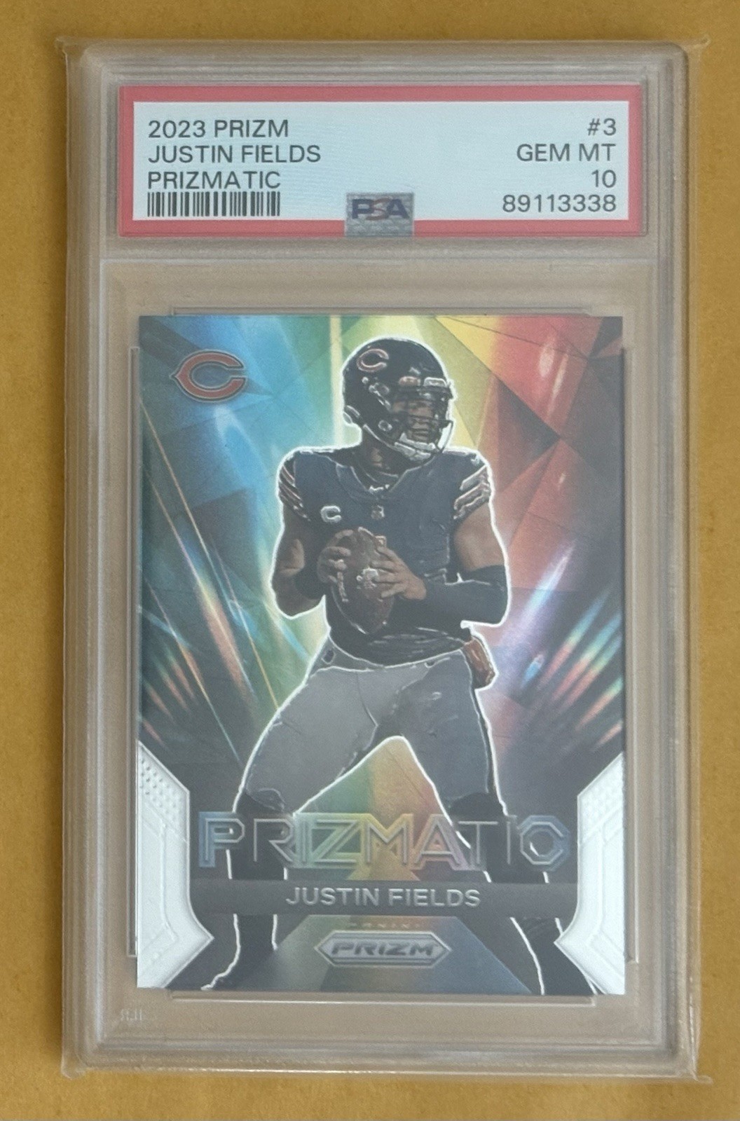 2023 PANINI PRIZM PRIZMATIC JUSTIN FIELDS #3 Rookie ( PSA 10 ) !