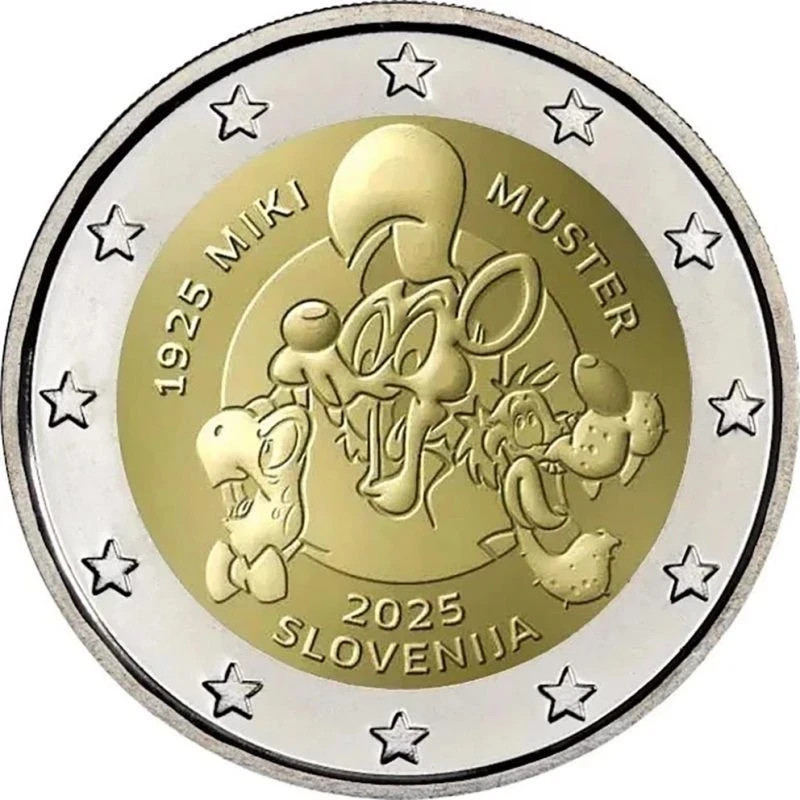 SLOVÉNIE 2€ EURO 2025 UNC MIKI MUSTER