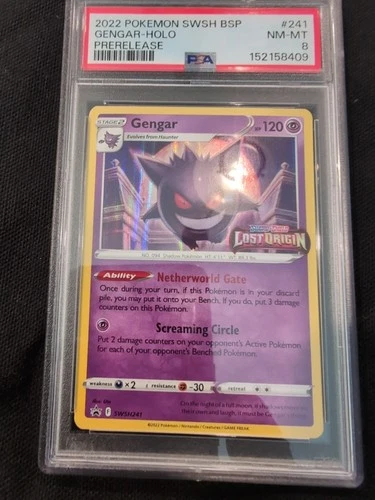 Pokémon TCG Gengar SWSH241 Sword & Shield Promo PSA 8
