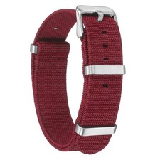 Elastic Nylon Watch Band 18mm Waterproof One-Piece Watch Strap, Red