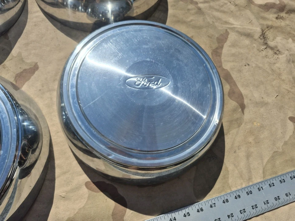 (4) Tapacubos centrales cromados para rueda plato perro Ford Econoline Van E250 E350 1992-2010 Foto 3 de 4