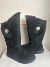 EMU Australia Hakea Hi Black Sheepskin Boots Knee High Uk 6