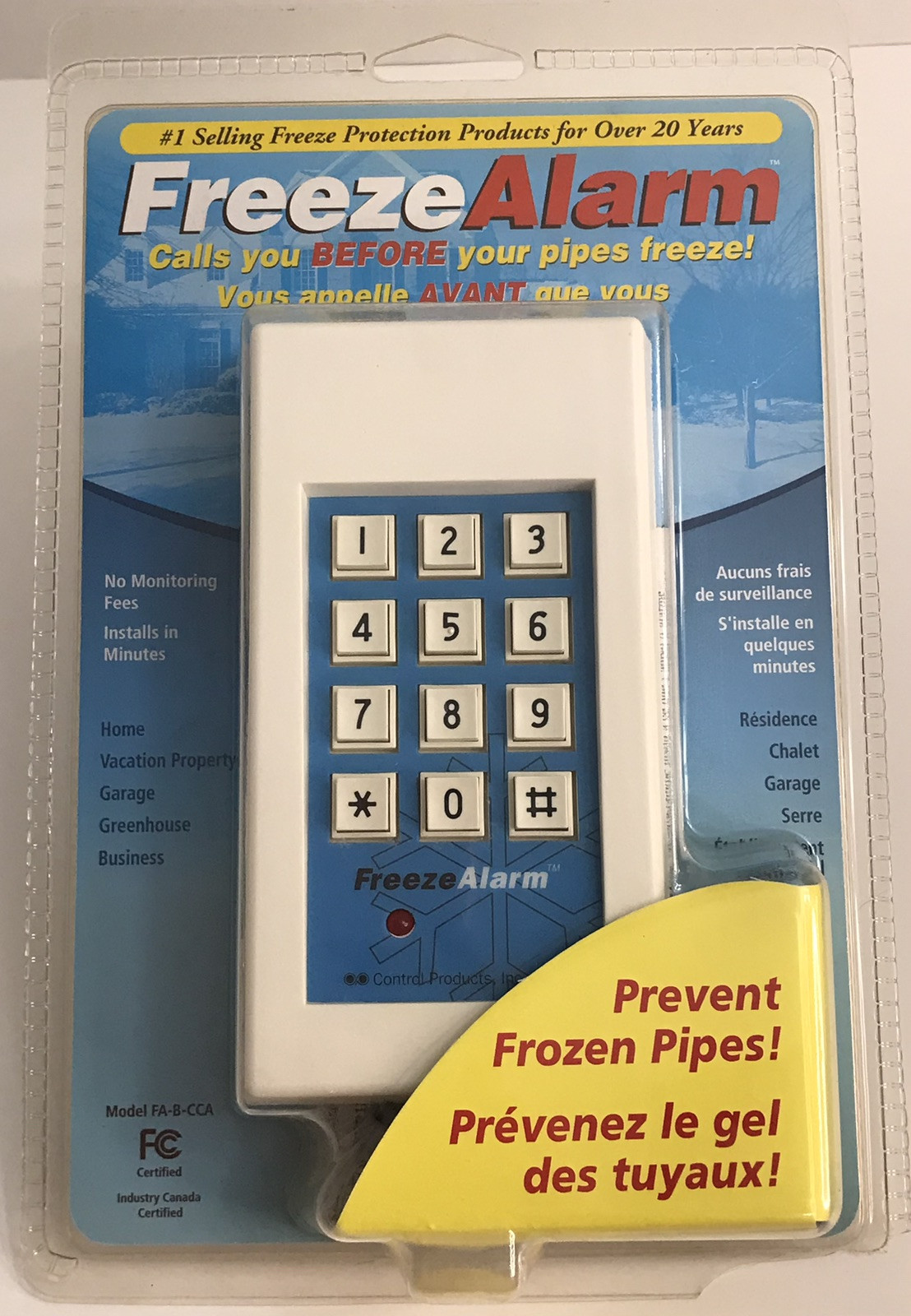 Control Products FA-B-CCA Basic FreezeAlarm with Voice Alarm New In Pkg-Sealed