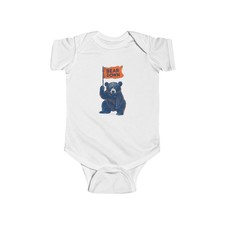Vintage Cute Bear Infant Bodysuit - Bear Down Flag Design - Baby Clothes