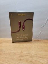 Heyday 6' USB-C to USB-C Soft Tough Fast Charging Silicone Cable - Neon Violet
