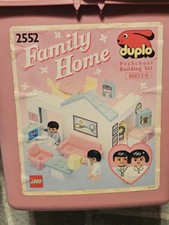 Vintage 1992 Lego 2552 Family Home Set & Pink Bucket - Missing 2 Pieces