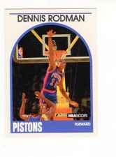 1989 NBA Hoops Dennis Rodman (HOF) #211 Detroit Pistons Free Shipping
