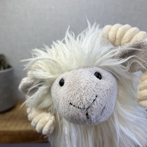 Jellycat bezaubernder Widder - großes flauschiges langhaariges Schaf/Widder Bauernhof Tier Etiketten 12 Zoll - Bild 4 von 13