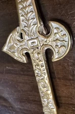 6½" VTG Letter Opener Brass Halberd Head, Ceremonial, Halbard, Halbert, Sword