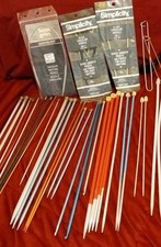 Lot of 46 Vtg. Knitting Needles Bates Boye Simplicity Various Sizes  Types IGUC