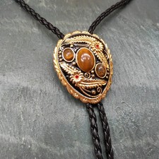 3 Tigerauge-Stein-Bolo-Krawatten für Männer Western-Cowboy-Krawatte