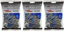 Pride PTS 65-Count Titanium Strength Golf Tees, ProLength Plus 3 ¼" (3-Pack)