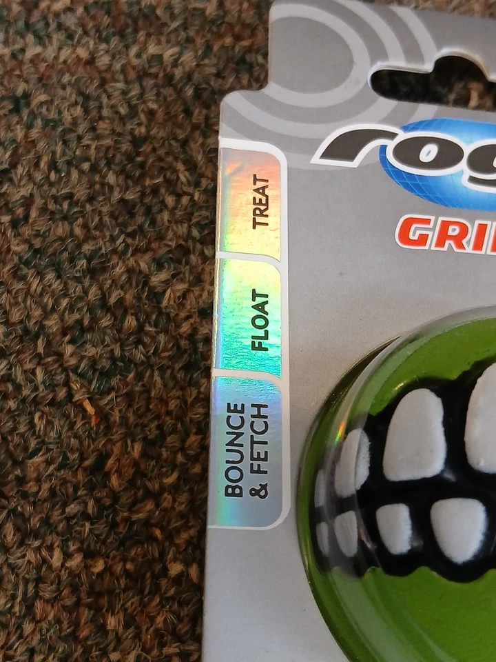 Rogz Grinz Treat Ball Dog Toy Green 1 Count / Small (2" By Kong - Image 4 of 4