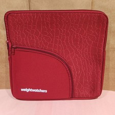 WEIGHT WATCHERS WW Neoprene Zipper Bag Organizer Case Tote: RED Crocodile Print