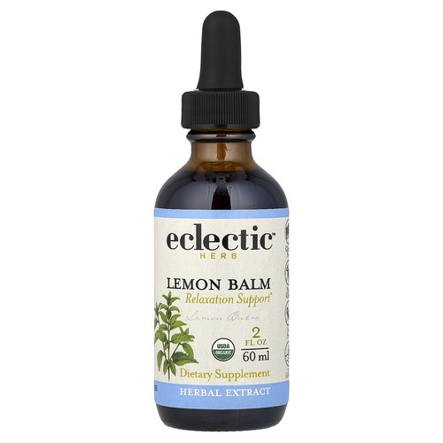 Eclectic Institute Organic Lemon Balm 2 fl oz 60 ml Dairy-Free, Gluten-Free,