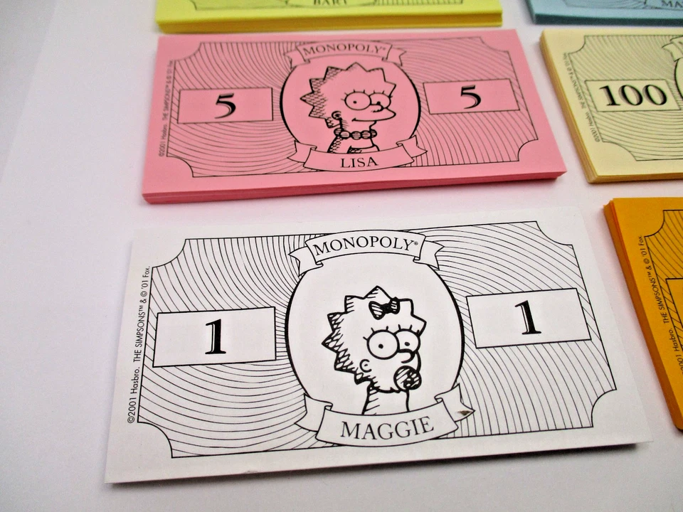 Monopoly 2001 THE SIMPSONS Replacement Parts / Pieces MONEY Bills Currency - Image 4 of 4