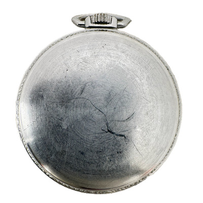 Antique 12s Keystone Pocket Watch Case Mechanical Chrome Plated Art Deco USA