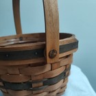  1994 Longaberger Christmas Collection Green Jingle Bell Basket w/ plastic liner — photo 5