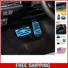 Zufoty 2pcs Non-slip Universal Car Pedal Covers In Blue - Aluminum Alloy
