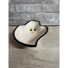 Ceramic Halloween Decor Ghost Candy Dish 