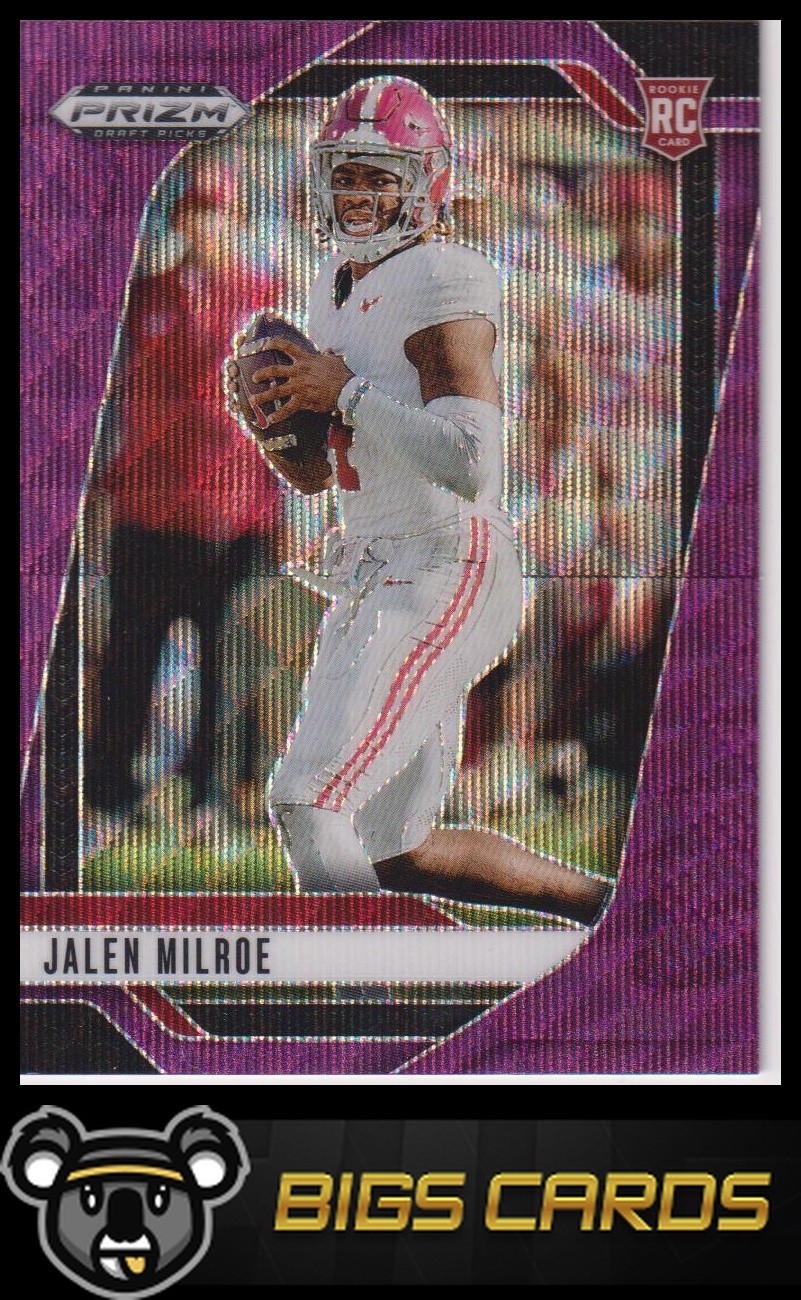 2025 Panini Prizm Draft Picks #5 Jalen Milroe Prizms Purple Wave